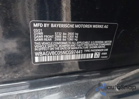 2022 BMW M850I Gtan Coupe xDrive из США, поврежденный, VIN WBAGV8C05NCG97441